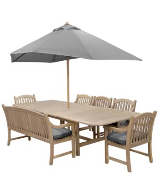 Bristol 7-Pc. Rectangle Dining Set (Dining Table, Dining Chairs and Bench)