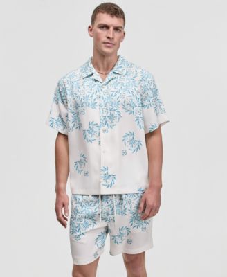 Men's Tropical Kaleidoscope Relaxed-Fit Camp Shirt