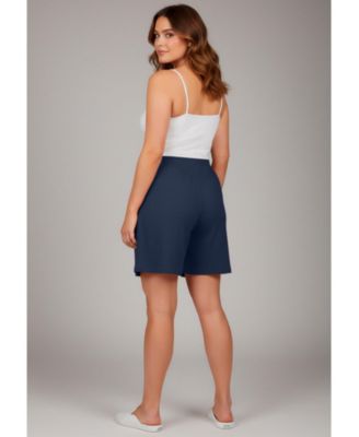 Women's Knit Gauze Smocked Shorts