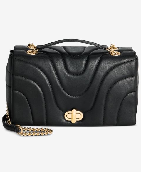 Женская сумка I.N.C. International Concepts Soft Ajae Wave Quilt Crossbody Handbag, цвет: Чёрный