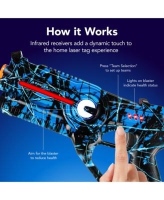 Set of 4 Rechargeable Laser Tag Blasters with Docking Station and 4 Game Settings