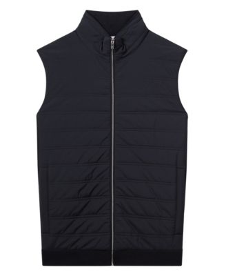 Men's Hybrid Quilt and Knit Zip-Through Gilet