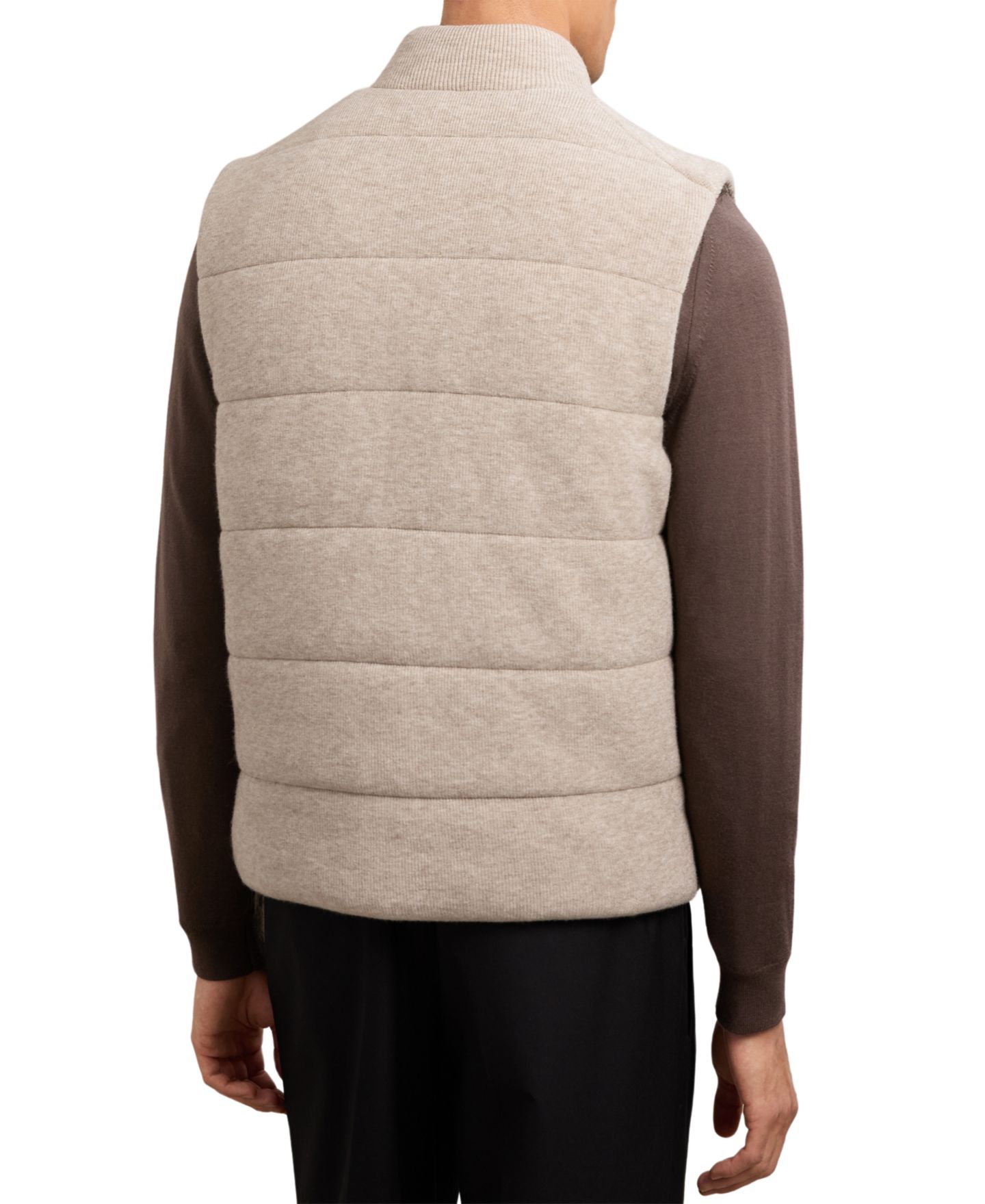 Мужской жилет REISS Otley Rib-Knit Zip-Through Gilet — фото 4