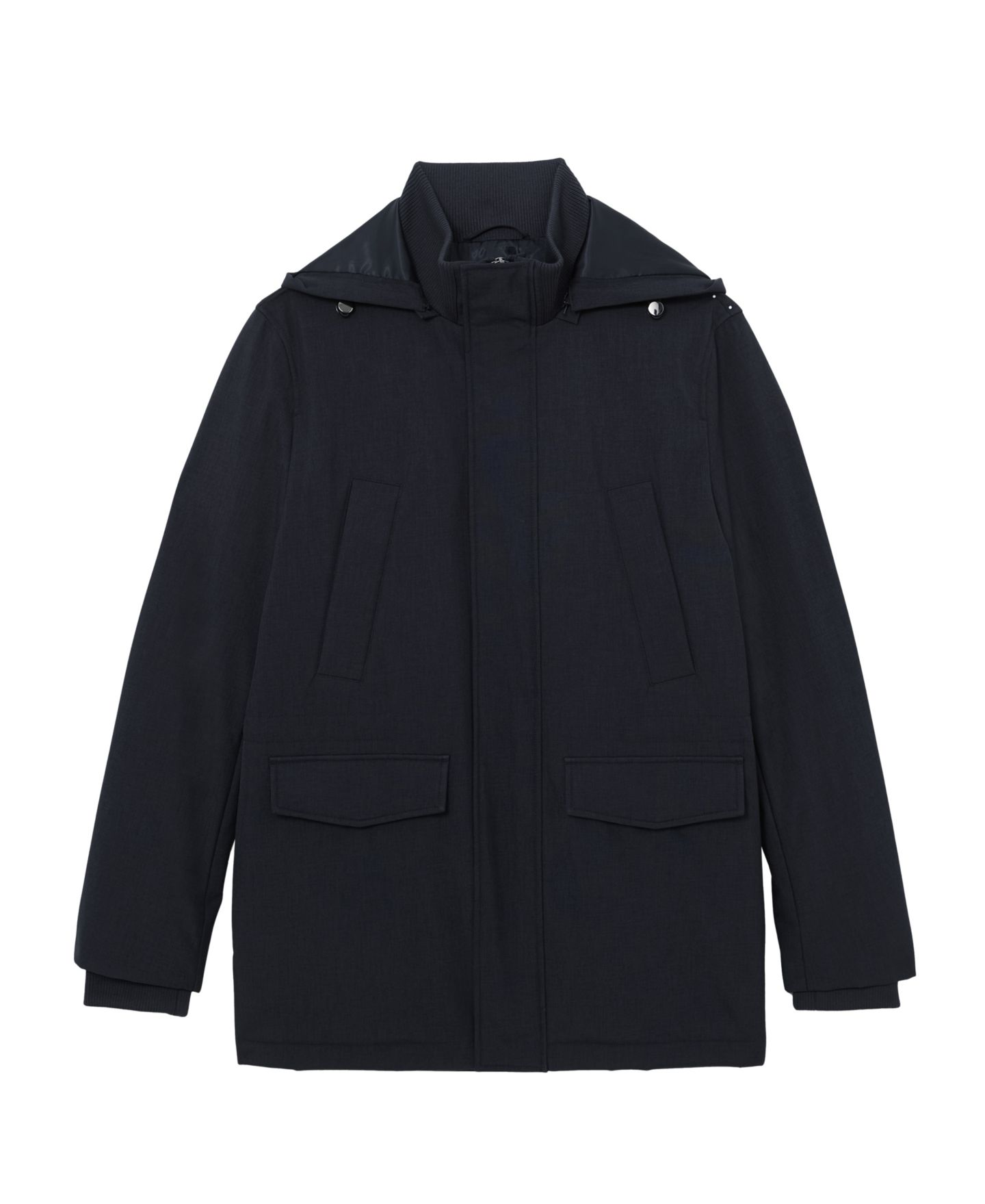 Мужское пальто REISS Lord Hooded Zip-Through Padded, цвет: Тёмно-синий — фото 3