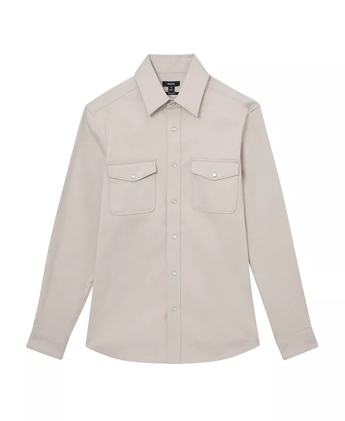 Men's Mcrae Cotton-Twill Twin-Pocket Stretch Overshirt - thumbnail 3