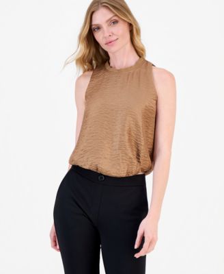 Women's Sleeveless Wave Bubble Top