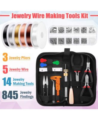 Wire Wrapping Jewelry Making Repair Beading Kit Tools Pliers Findings Ring