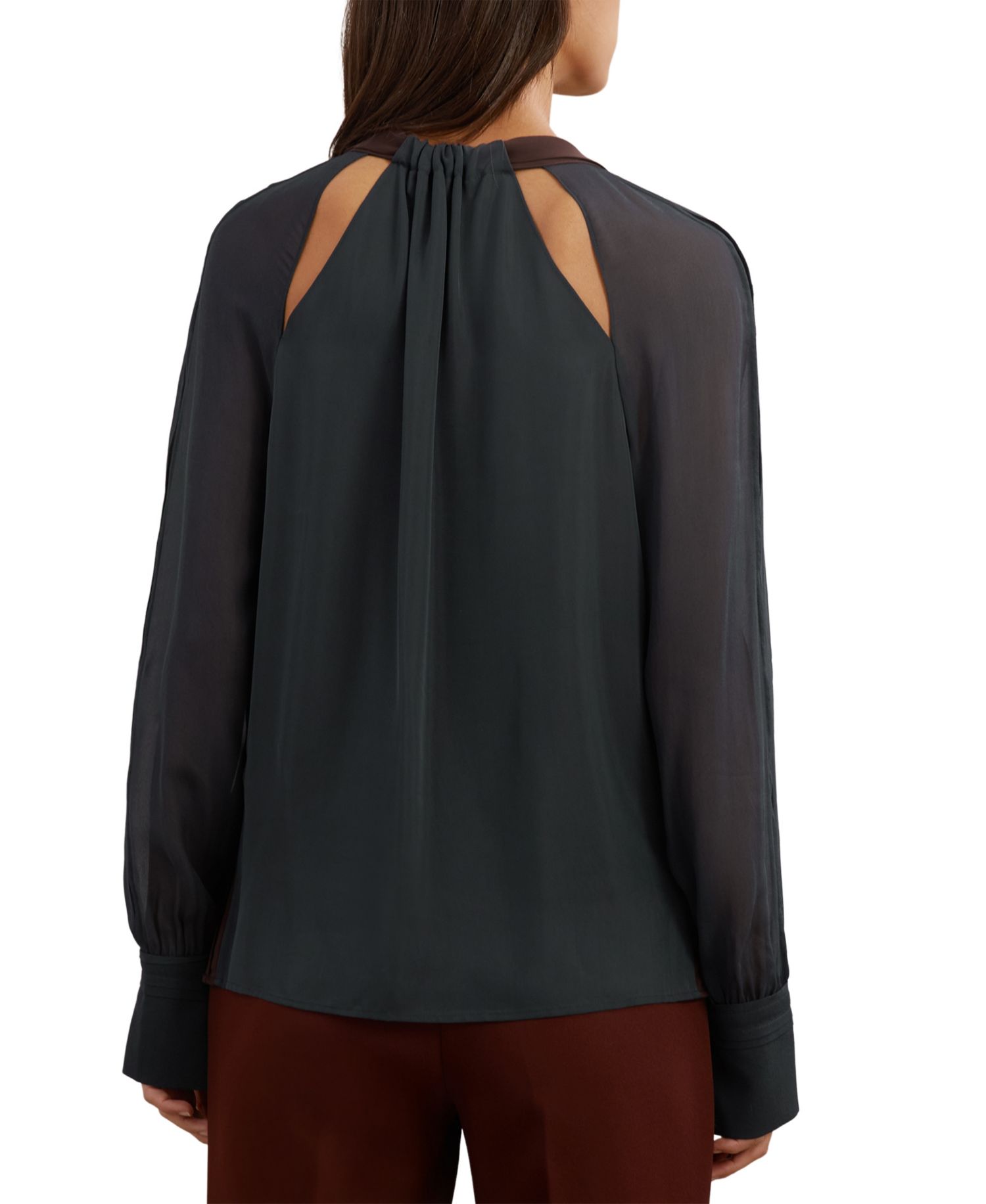 Women's Jasmine Tie-Neck Cut-Out Blouse