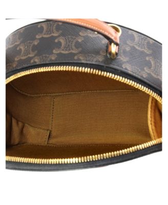 Half Moon Case Triomphe Coated Canvas with Leather