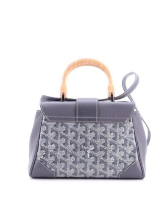 Mini Saigon Top Handle Bag Coated Canvas with Leather