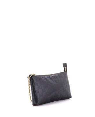 Chain Wristlet Wallet Guccissima Leather