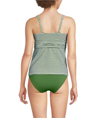 Women's D-Cup V-Neck Plunge X Back Tankini Top