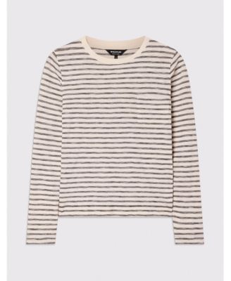 Women's Stripe Crew Neck Pocket Top