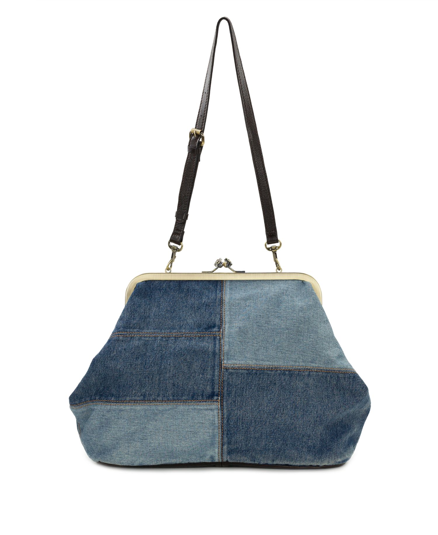 Serafina Extra-Large Denim Frame Shoulder Handbag