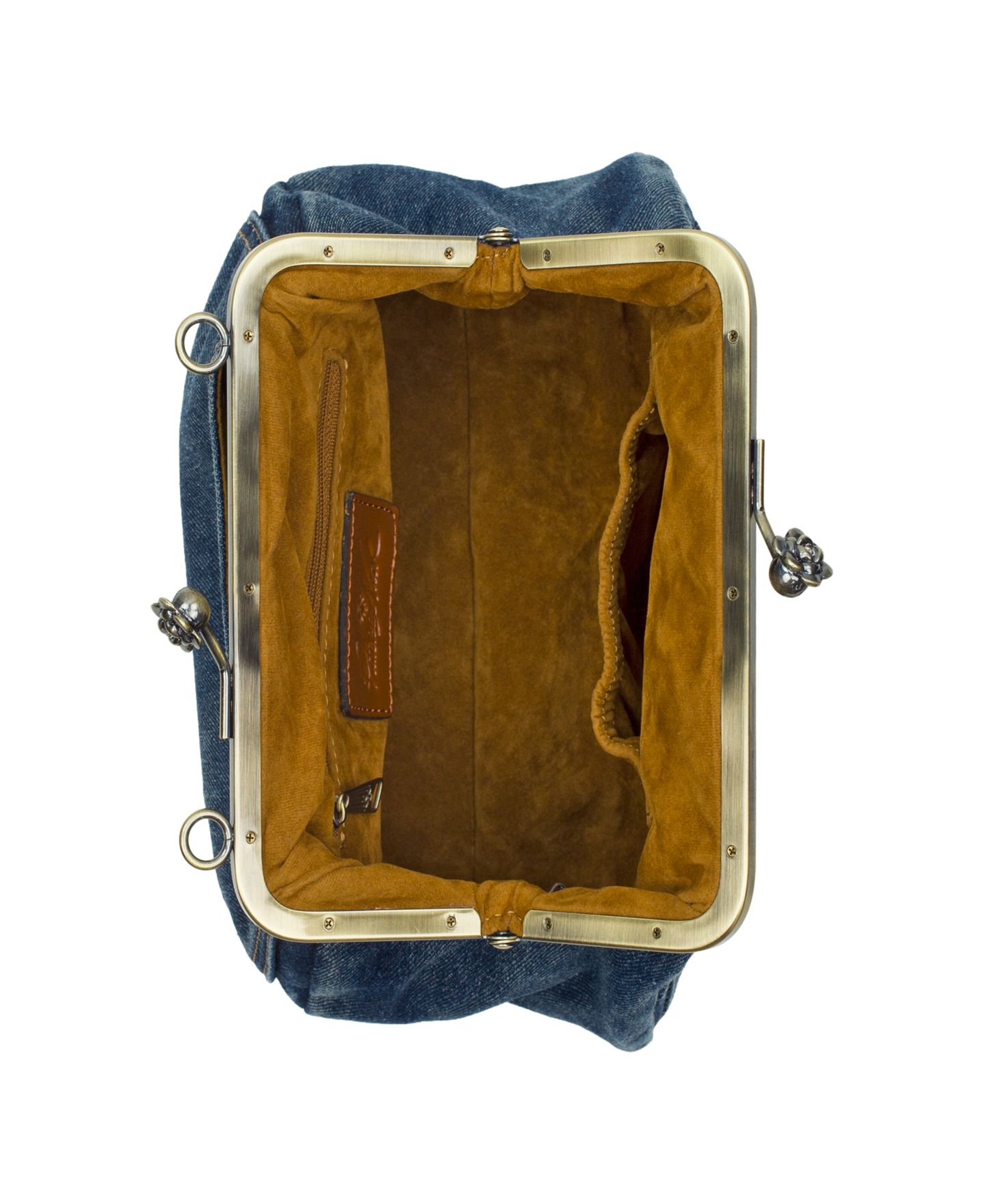 Женская сумка Patricia Nash Tabby Small Woven Denim Frame Crossbody, цвет: Джинсовый — фото 8