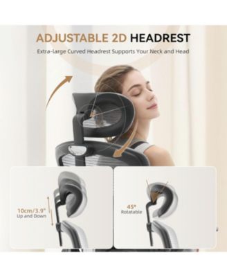 Office Chair Ergonomic Desk Chair,Home Mesh Office Desk Chair with Wheels,High-Back Computer Gaming Chair with Adjustable Headrest