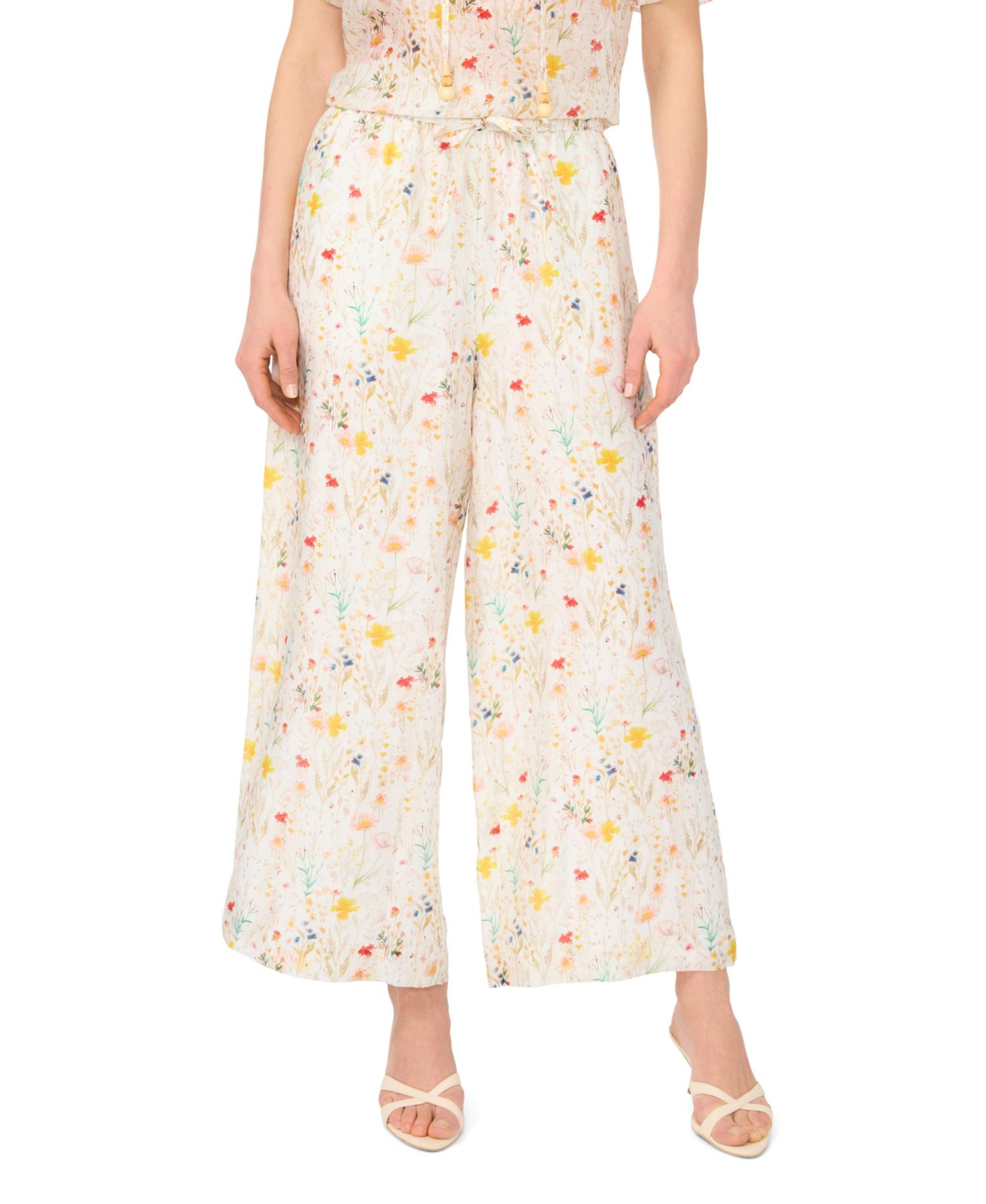 Women's Mid-Rise Wide-Leg Pull-On Pants
