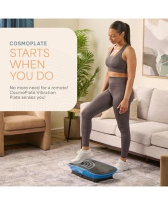 Auto-Start Vibration Plate – Whole Body Oscillation Machine with Bluetooth, 10 Speed Levels, Remote & Bands for Lymphatic Drainage