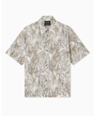 Men's IBIZA X Cotton Leaf Print Button Down Shirt