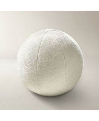 Maeve Felted Wool Ball Pillow 12" - White