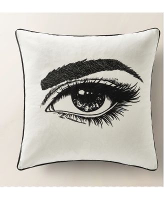 Demure Embroidered Pillow