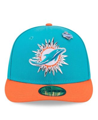 Men's Aqua/Orange Miami Dolphins 2026 NFL Draft Pre-Curved 59FIFTY Fitted Hat
