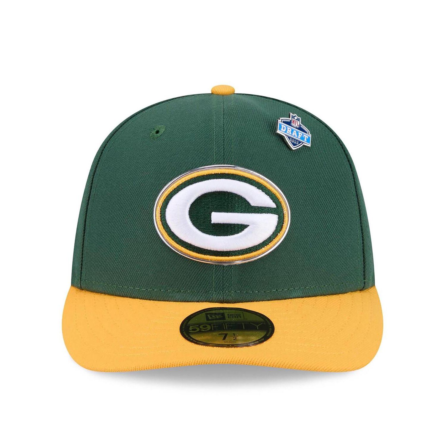 Men's Green/Gold Green Bay Packers 2026 NFL Draft Pre-Curved 59FIFTY Fitted Hat