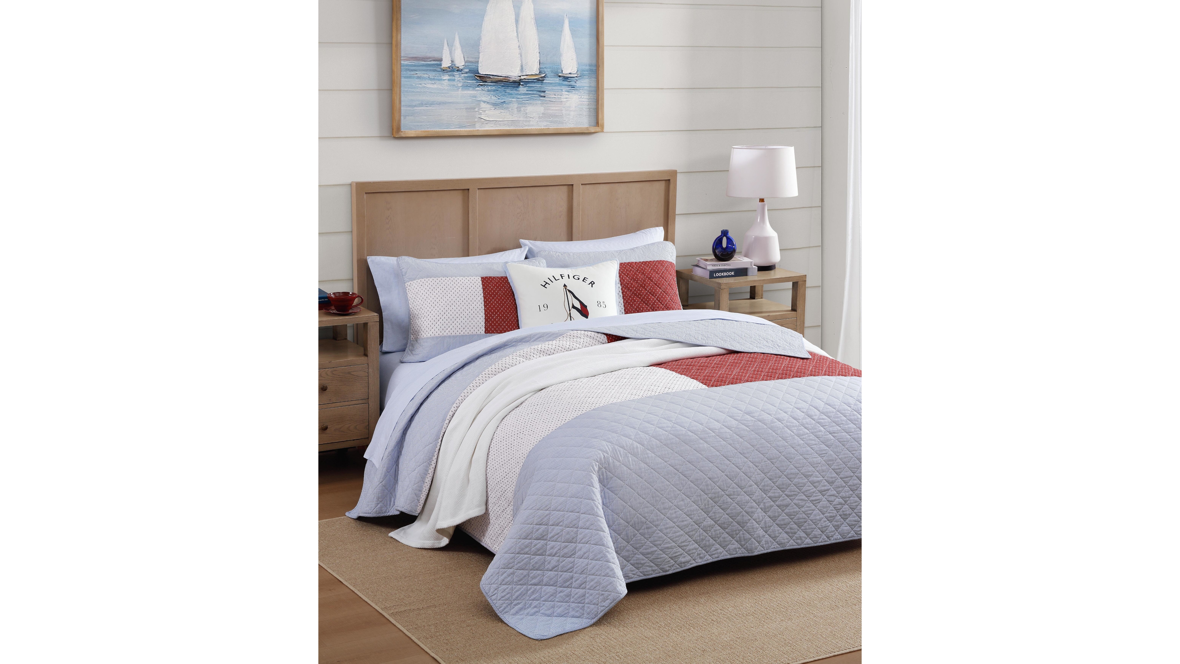 Tommy Hilfiger Nautical Anchor Flag 3-Pc. Quilt Set, King
