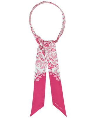 Medallion Fleur Silk Skinny Scarf