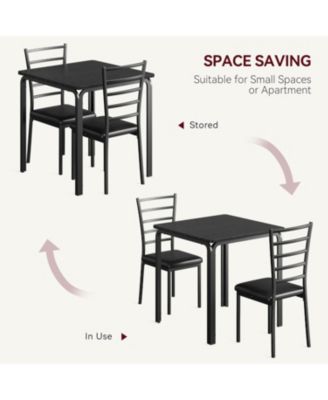 Dining Table for 2, Small Table and Chairs Set of 2, Dinette Set for 2,  3 Piece Kitchen and Dining Room Sets for Small Space