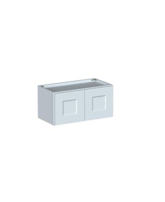 W24" Dove Short Wall Cabinet with Full Overlay HDF Door for Custom Kitchen or Bathroom