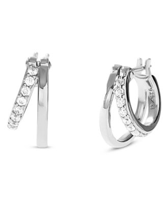 Ana Luisa Toda Mini Gold-Plated Double Hoop Earrings - Silver 75$