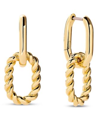Ash Double Mini Gold-Plated Drop Earrings