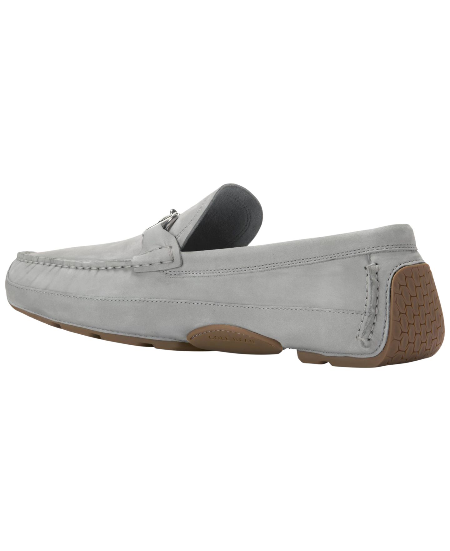 Мужские туфли для вождения Cole Haan Hutchison Grand с пряжкой, цвет: Серый нубуковый — фото 3