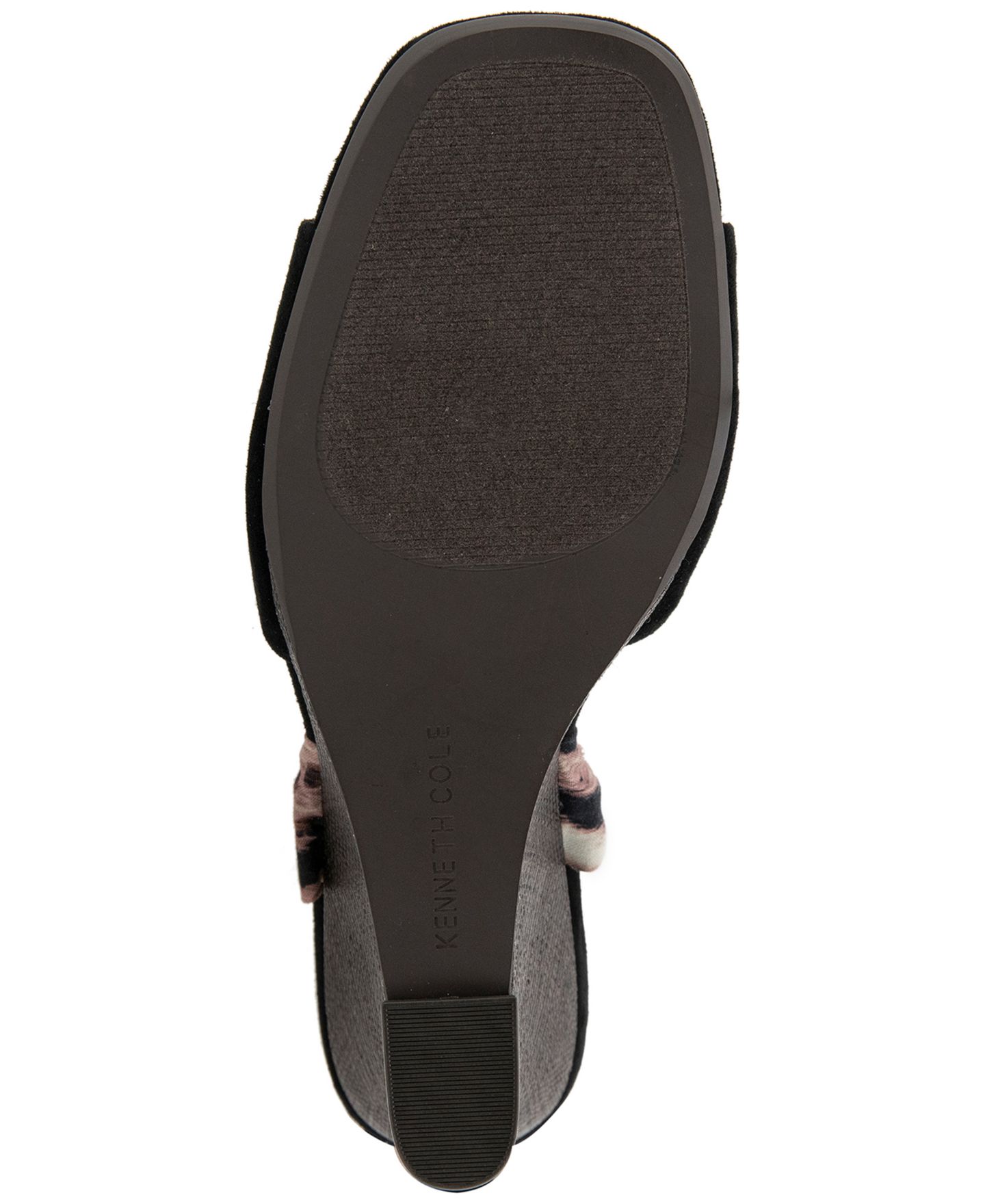 Женские сандалии Kenneth Cole New York Fabia Ankle-Wrap Wedge, цвет: Чёрный / Коричневый замшевый — фото 5