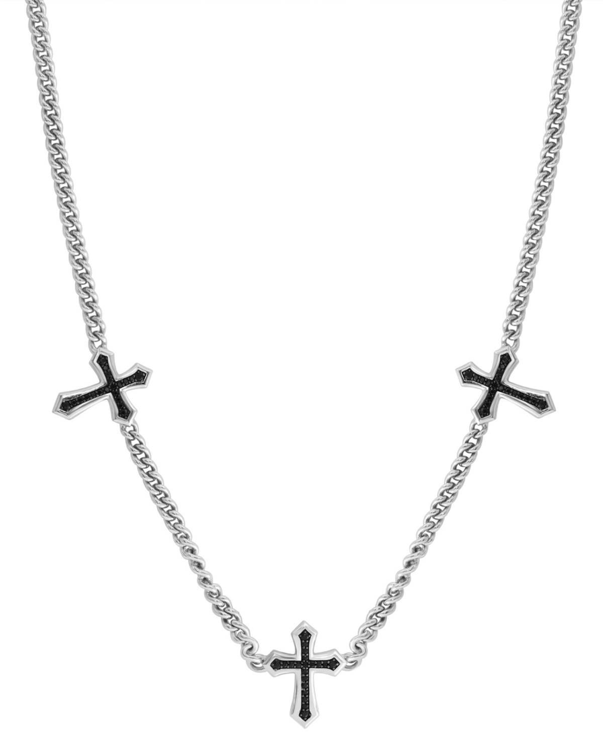 Effy Collection Black Spinel Necklace (3/8 ct. t.w.) in Sterling Silver