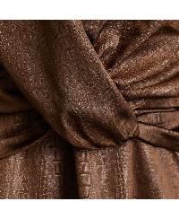 Women's Leather Look Twist Front Midi Dress