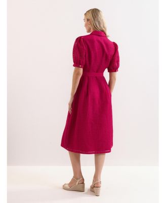 Women's Carey Belted Midi Shirt Dress