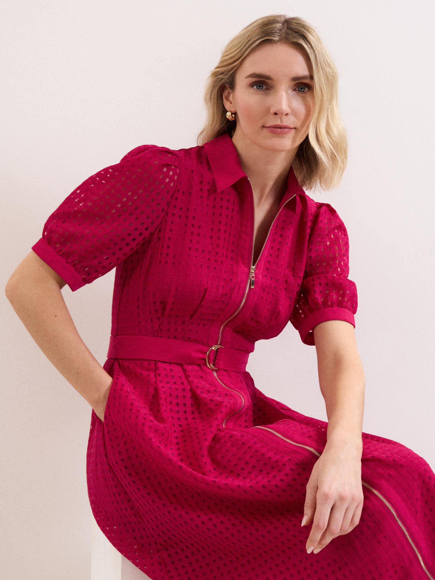 Women's Carey Belted Midi Shirt Dress