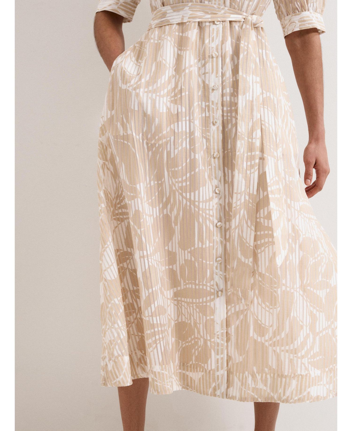Women's Delphine Belted Midi Shirt Dress