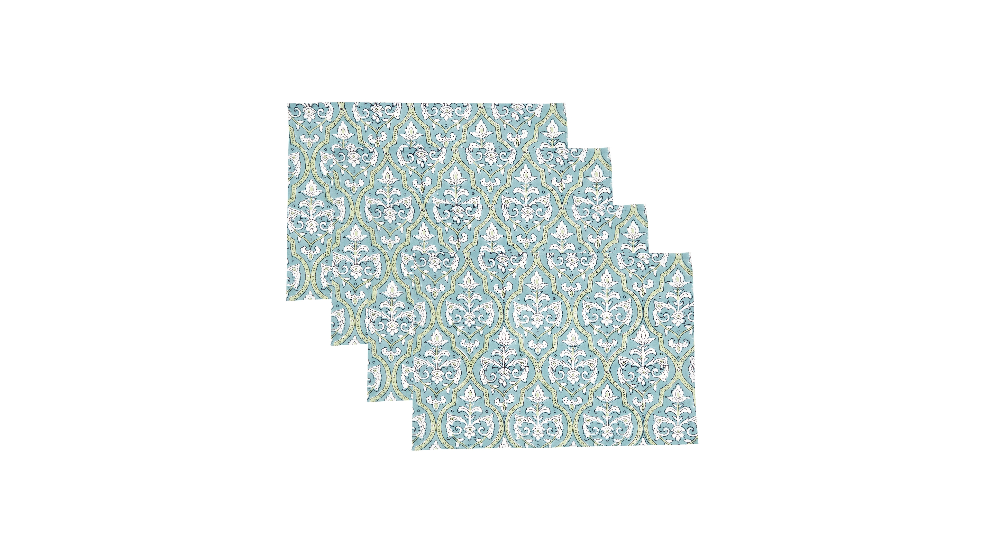 Saro Lifestyle Ornate Medallion Cotton Placemats, Set of 4