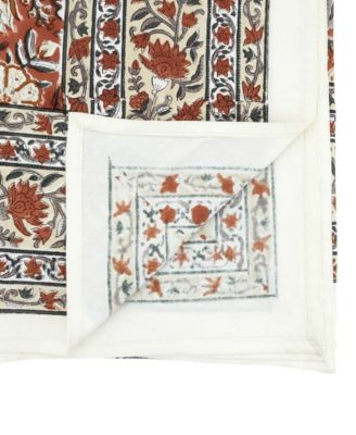 Timeless Floral Cotton Tablecloth, 70" x 70"