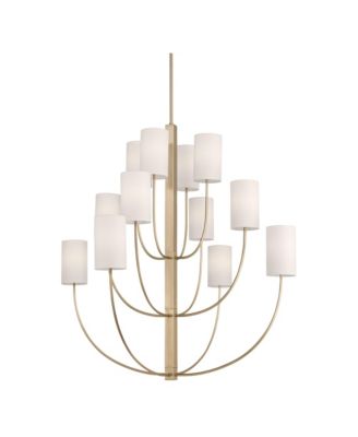  Maxine 40 Wide Matte Brass 12 Light Large Chandelier