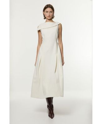 Women's Asymmetric Neck Tailored Dress