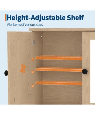 Mirrored Bathroom Wall Cabinet with Adjustable Shelf, 22.2 x 5.1 x 23 in Over Toilet Storage Organizer for Bathroom Spaces