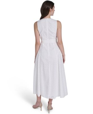 open back maxi dress white Camilla Open Back Crochet Maxi Dress