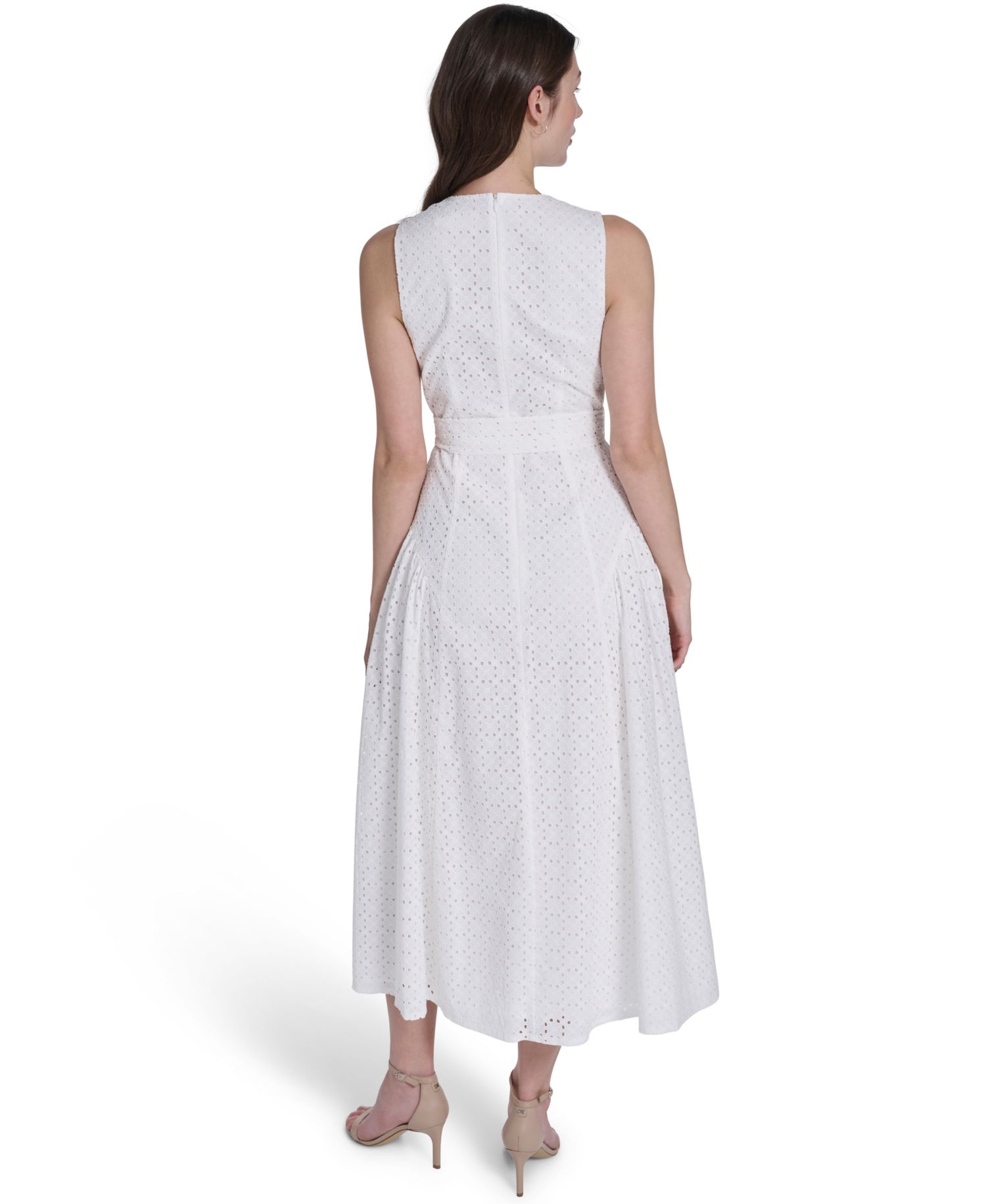 Women's Jewel Neck Midi Dress