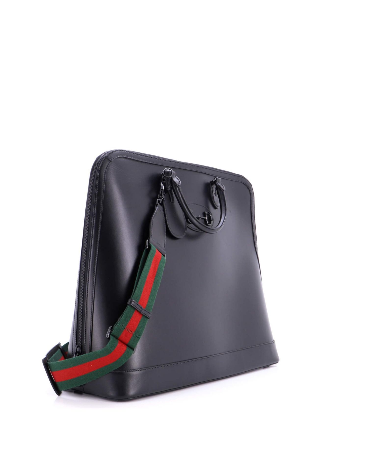 Large Horsebit 1955 Web Duffle Bag Leather