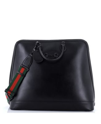 Large Horsebit 1955 Web Duffle Bag Leather