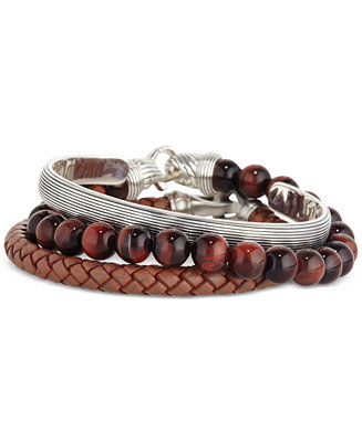 Esquire Men&#39;s Jewelry Stackable Bracelets, Created for Macy&#39;s - Bracelets - Jewelry & Watches ...